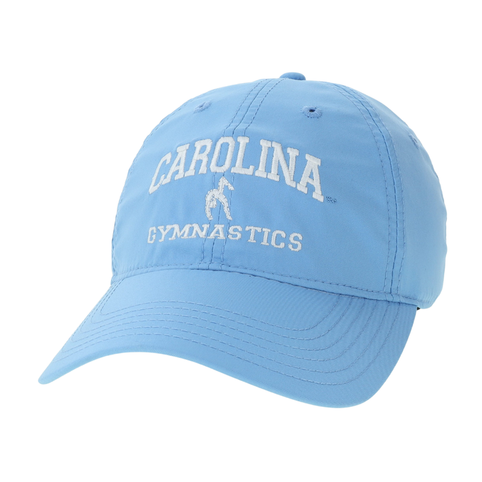 UNC Gymnastics Hat in Carolina Blue Dry Fit Adjustable - Main View - Legacy