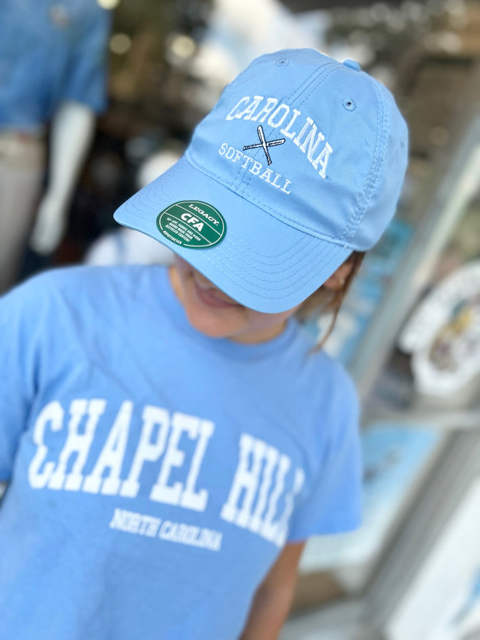 UNC Softball Hat in Carolina Blue Dry Fit Adjustable - Detail View - Legacy
