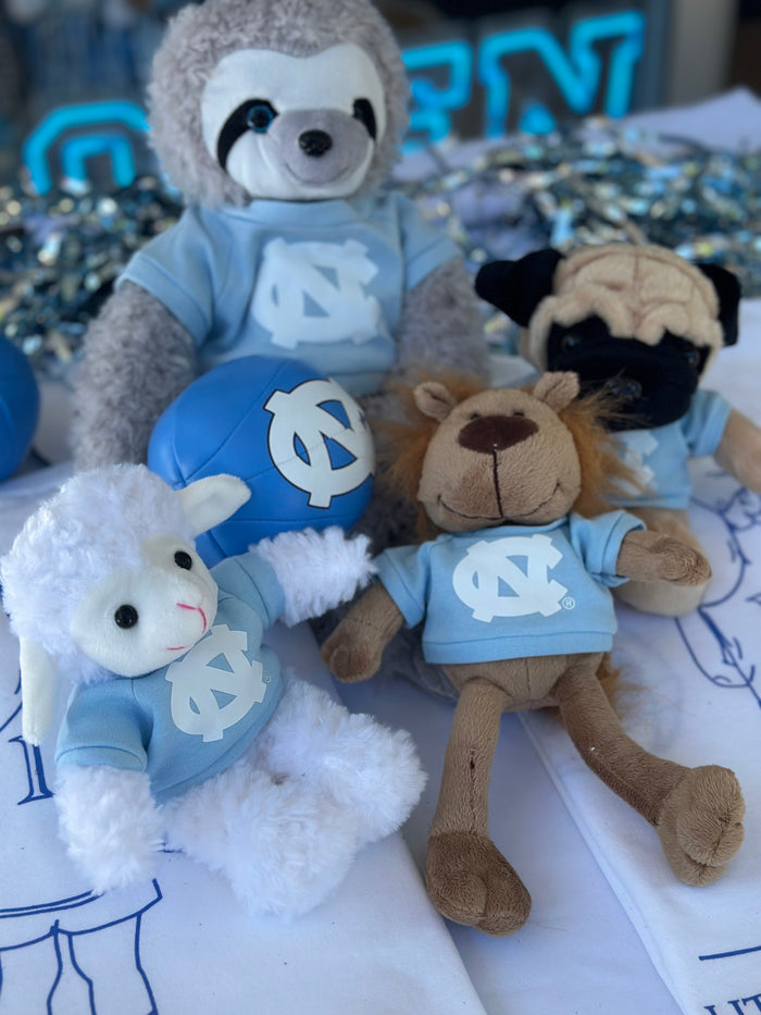 UNC Tar Heels Bean Buddies Pug Stuffed Animal Dog - Lifestyle View - Jardine