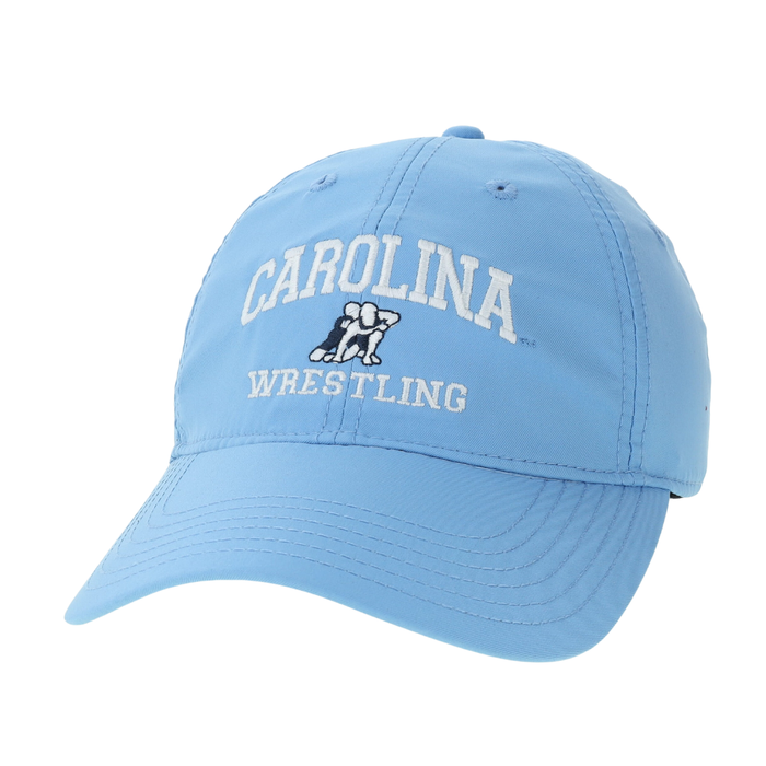 UNC Wrestling Hat in Carolina Blue Dry Fit Adjustable - Main View - Legacy
