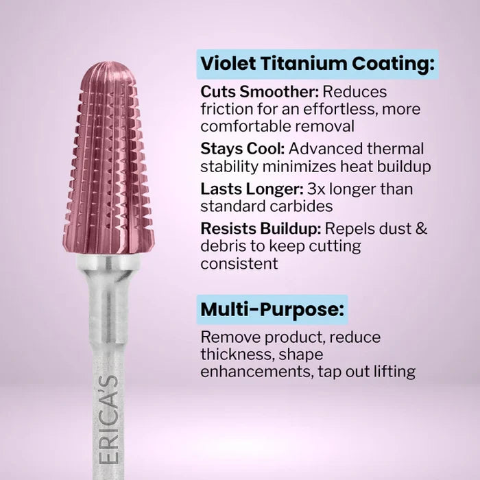 Violet Gel X Specialty Carbide Bit 160-Efile Accessories, Efile Bits, Erica's ATA, TOOLS, Implements-Erica's-Gel Essentialz