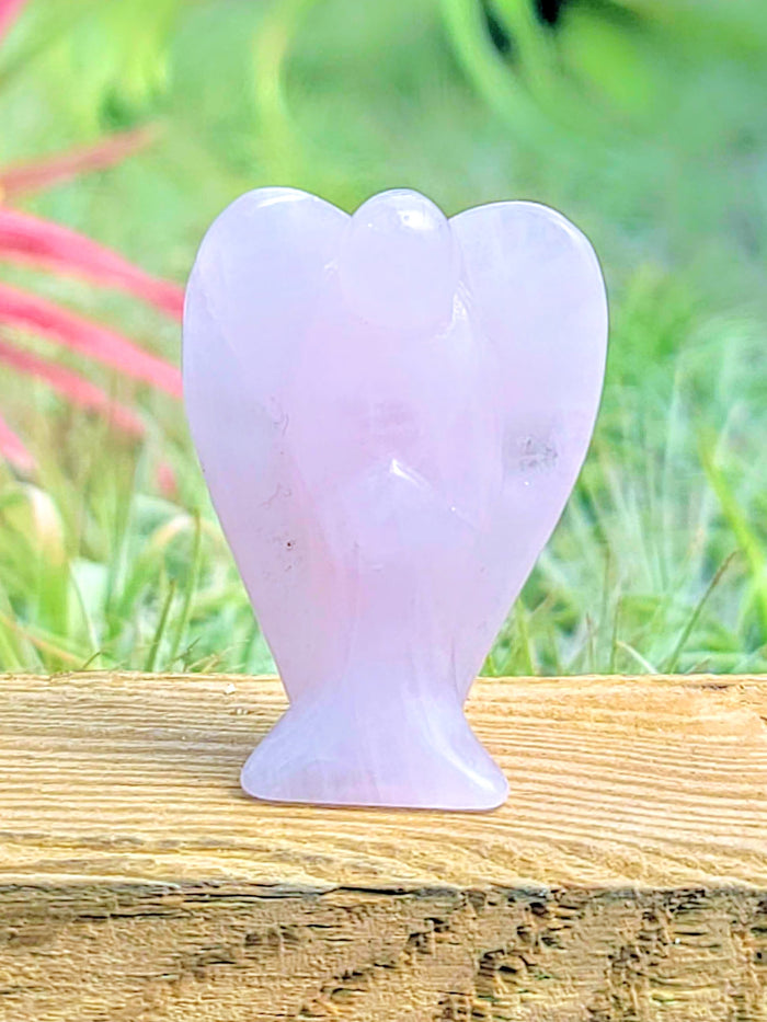 WYSIWYG Rose Quartz Crystal Angel Carving