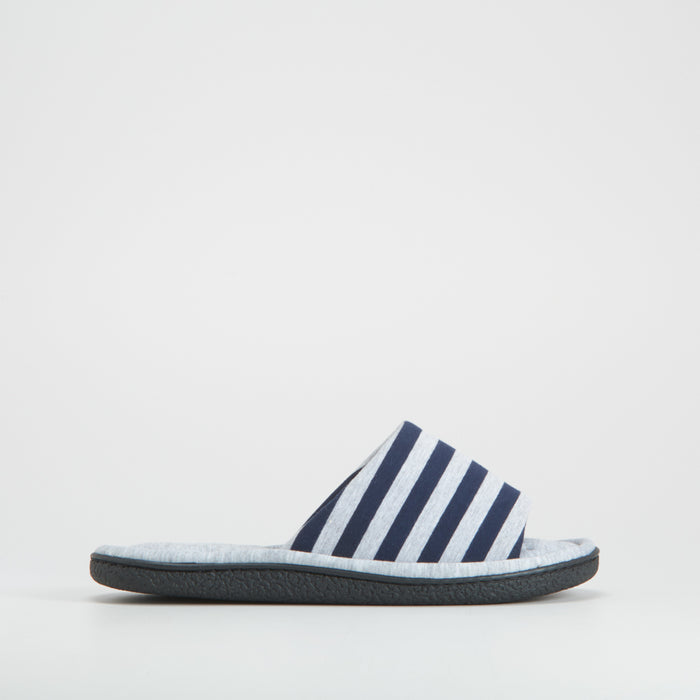 Zapatilla de casa rayas abierta OLYNE