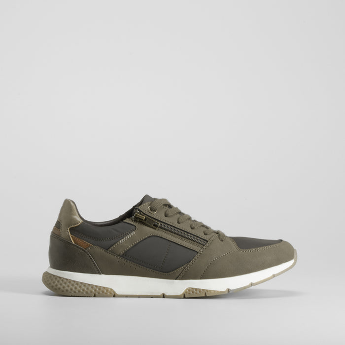 Zapatilla deportiva verde cremallera COMFEET