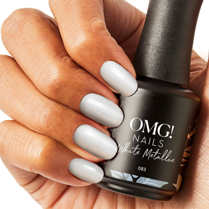 083 White Metallic Gel Polish