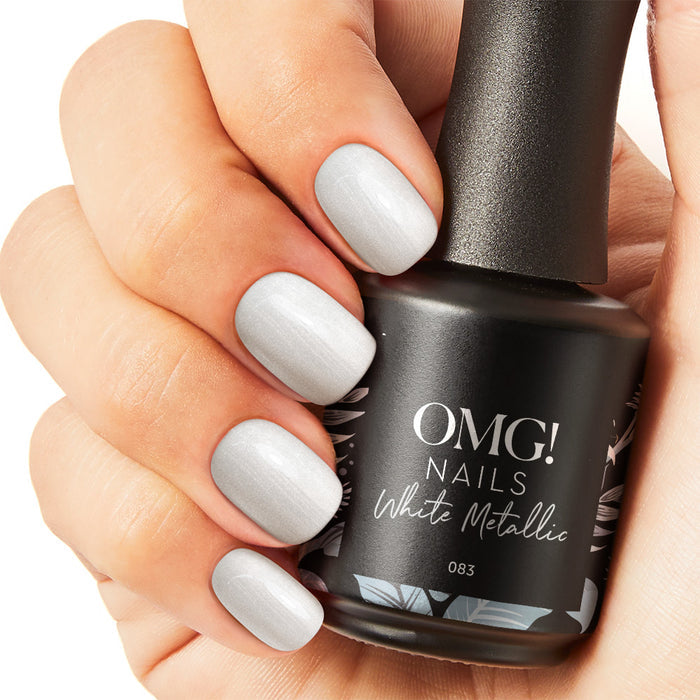 083 White Metallic Gel Polish
