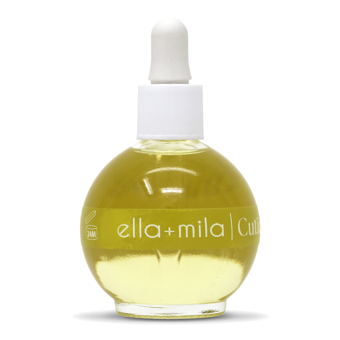Tsubaki & Argan cuticle oil round dropper bottle, front view