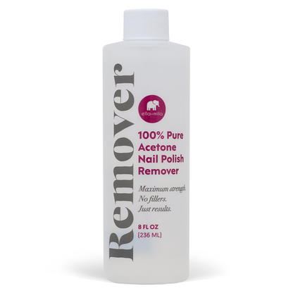 100% Pure Acetone Nail Polish Remover 8 fl oz clear bottle – ella+mila