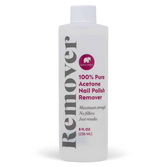 100% Pure Acetone Nail Polish Remover 8 fl oz clear bottle – ella+mila