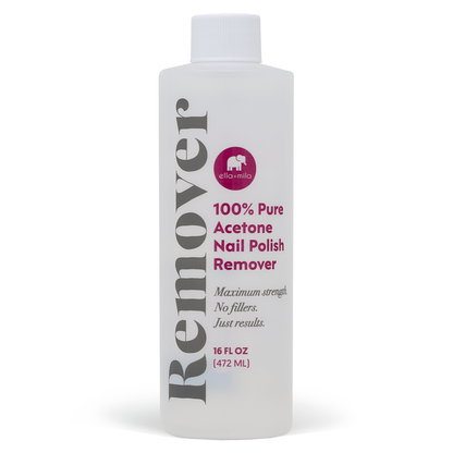 100% Pure Acetone Nail Polish Remover 16 fl oz clear bottle – ella+mila