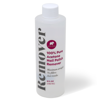 100% Pure Acetone Nail Polish Remover 8 fl oz bottle, front view