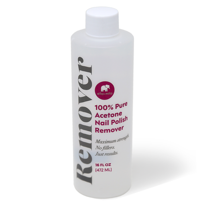 100% Pure Acetone Nail Polish Remover 16 fl oz bottle, front view