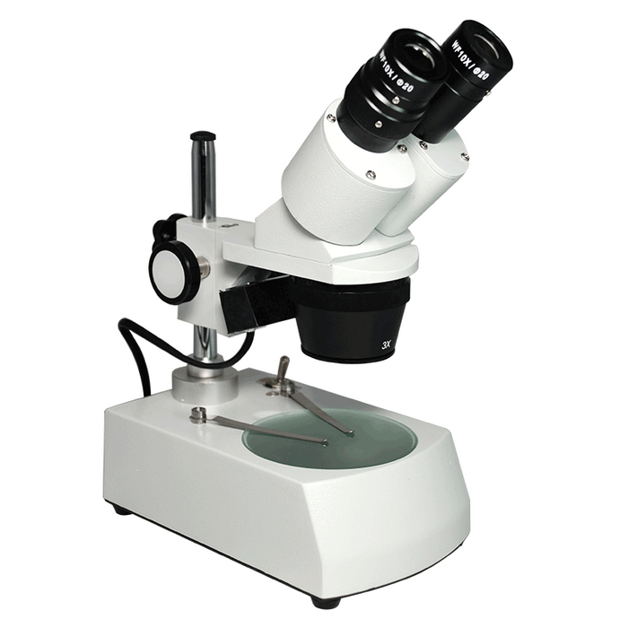 10X & 30X Widefield Student Binocular Stereo Microscope Top & Bottom Light