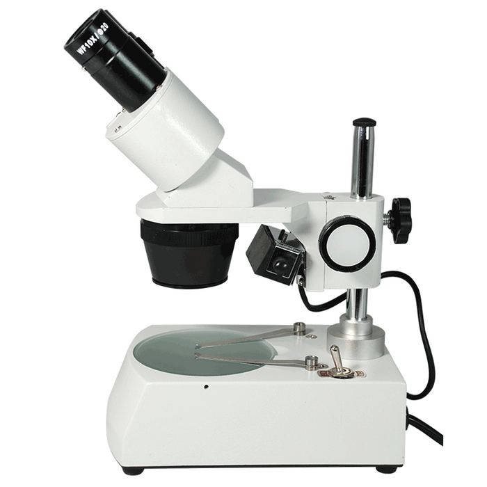 10X & 30X Widefield Student Binocular Stereo Microscope Top & Bottom Light
