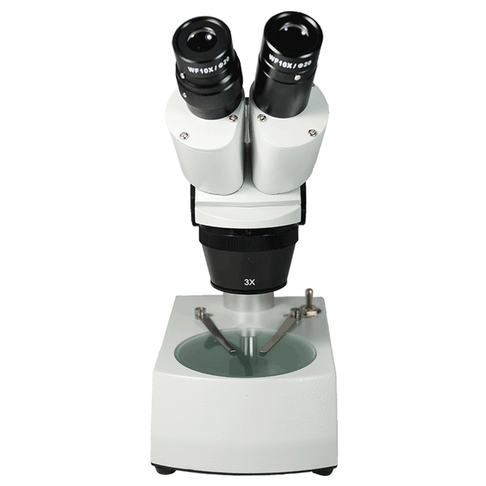 10X & 30X Widefield Student Binocular Stereo Microscope Top & Bottom Light