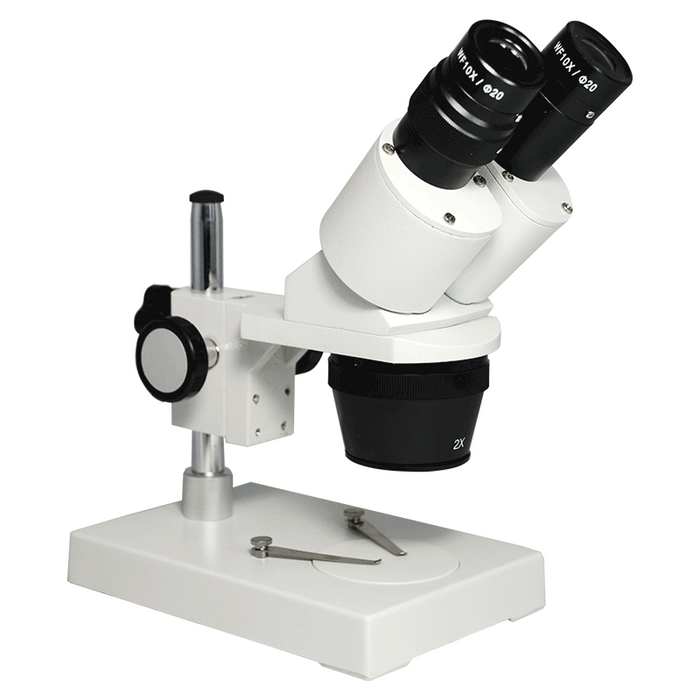 10X/20X Widefield Stereo Microscope, Binocular, Post Stand (Height 155mm) Fixed Head