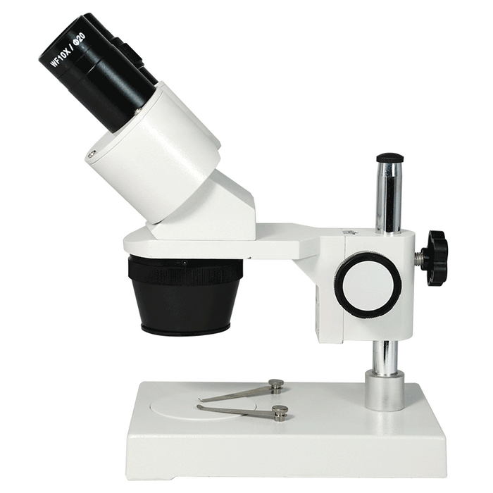10X/20X Widefield Stereo Microscope, Binocular, Post Stand (Height 155mm) Fixed Head