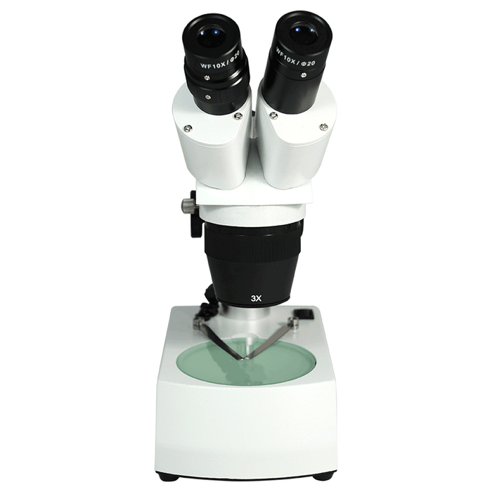 10X/30X WF LED Widefield Forward Stereo Microscope Top & Bottom Light Portable