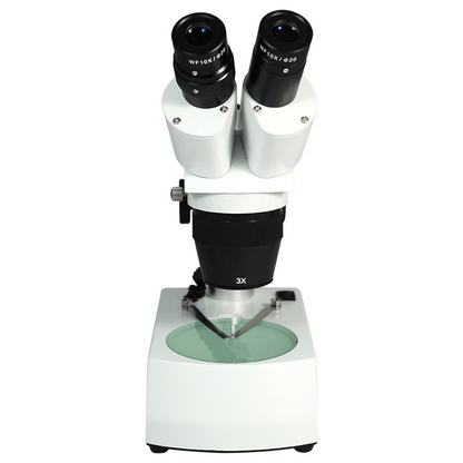 10X/30X WF LED Widefield Forward Stereo Microscope Top & Bottom Light Portable