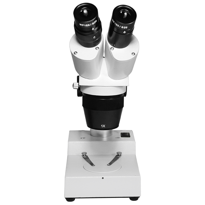 10X/30X Widefield Stereo Microscope, Binocular, Post Stand, Halogen Top Light