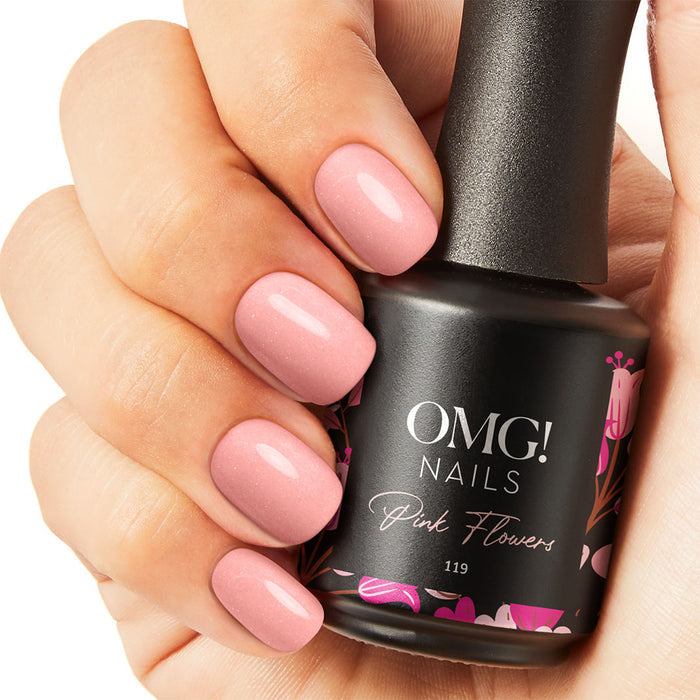 119 Pink Flowers Gel Polish