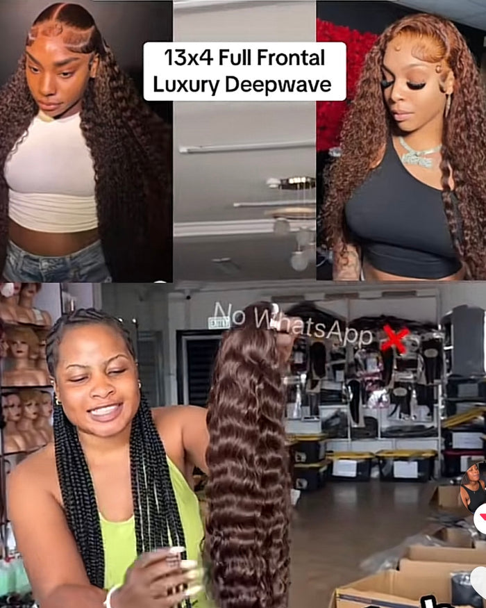 13x4 Full Frontal Luxury Deepwave (Honey Brown)