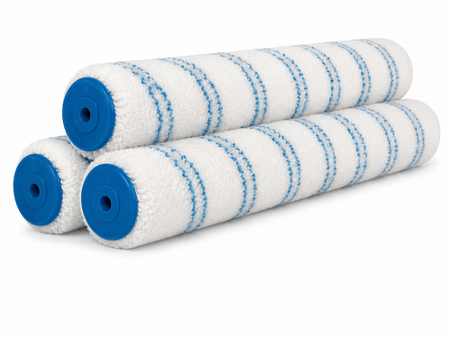 Professional True Blue Rollers - For Use with all paints. Premium Microfiber - 3 pack.