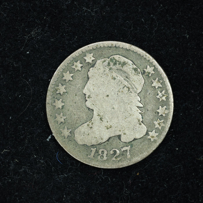 1827 Dime 10c Capped Bust Pointed 1 in 10C