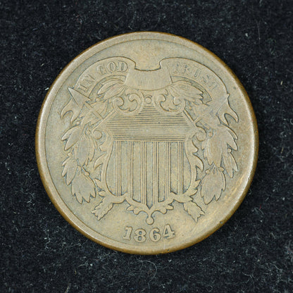 1864 2c Two Cent Piece United States