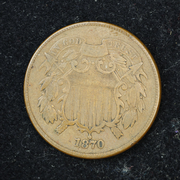 1870 2c Two Cent Piece United States