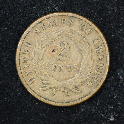 1870 2c Two Cent Piece United States
