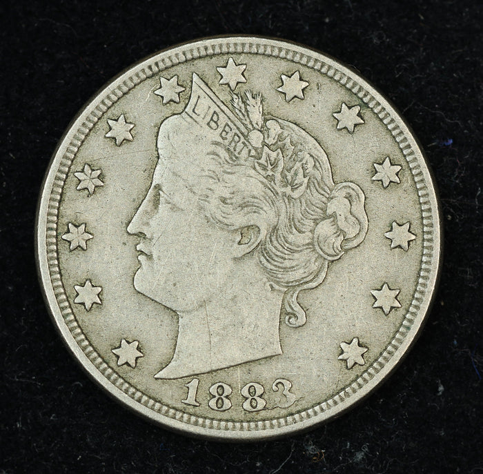 1883 V Nickel WITH CENTS Five Cent Coin 5c Liberty