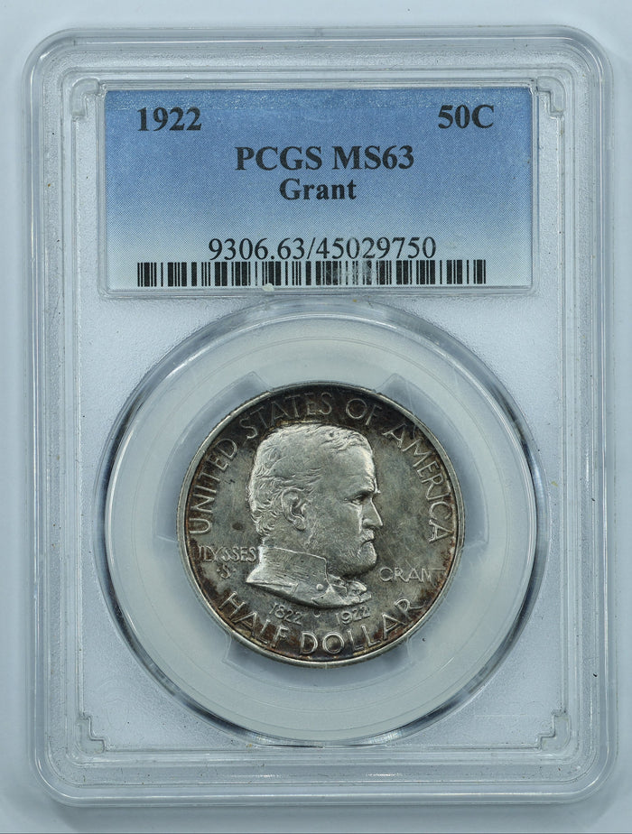 1922 Grant Commemorative Half Dollar 50c - PCGS MS 63