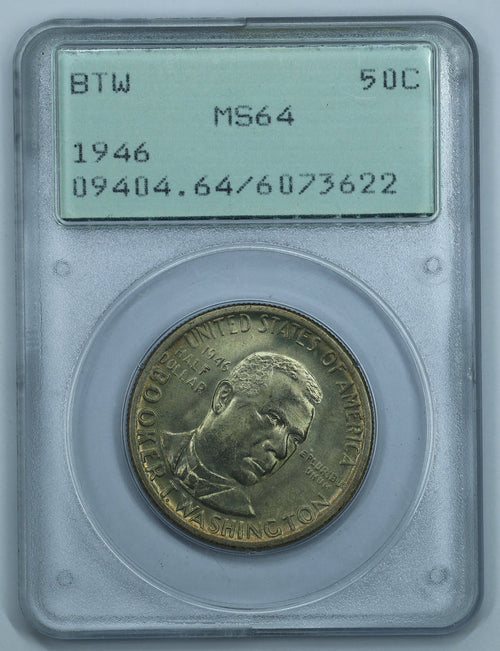 1946 Booker T. Washington Half Dollar 50c Commemorative - PCGS MS64 Rattler