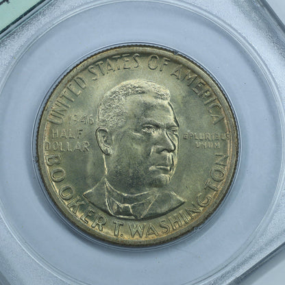 1946 Booker T. Washington Half Dollar 50c Commemorative - PCGS MS64 Rattler