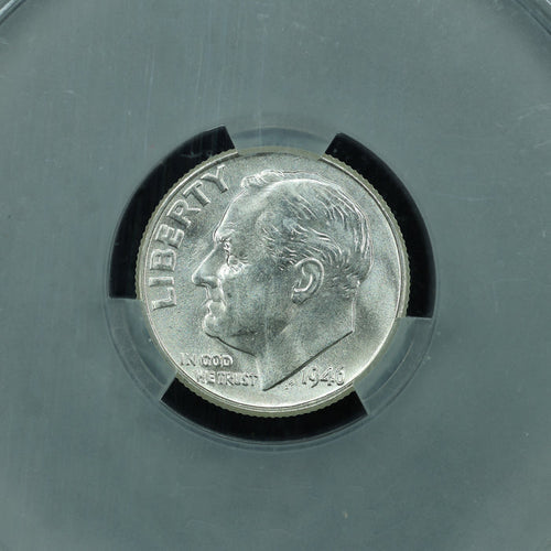 1946 Roosevelt Dime 10c - CAC MS64