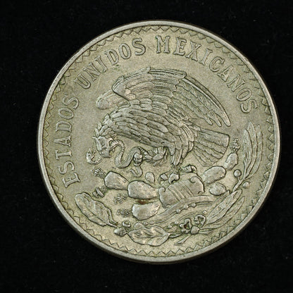 1947 Mexico 1 Peso Silver Coin (.500 purity, 0.225 oz ASW)