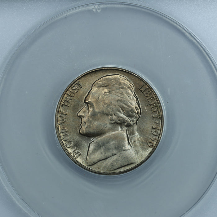 1950 D (Denver) 5c Jefferson Nickel - ANACS MS66 5.5 Steps