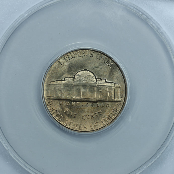 1950 D (Denver) 5c Jefferson Nickel - ANACS MS66 5.5 Steps
