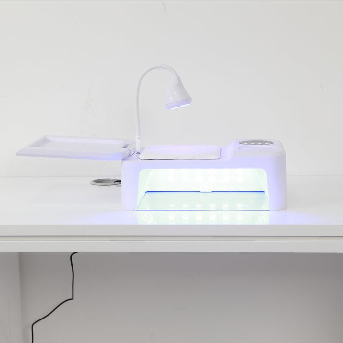 2 in 1 led nail lamp with hand rest combination