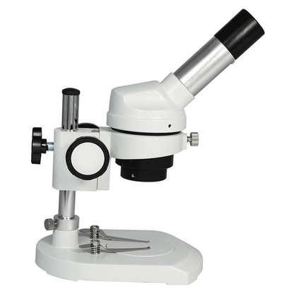 20X Widefield Stereo Microscope, Monocular, Post Stand, FOV 7.5mm for Dissecting
