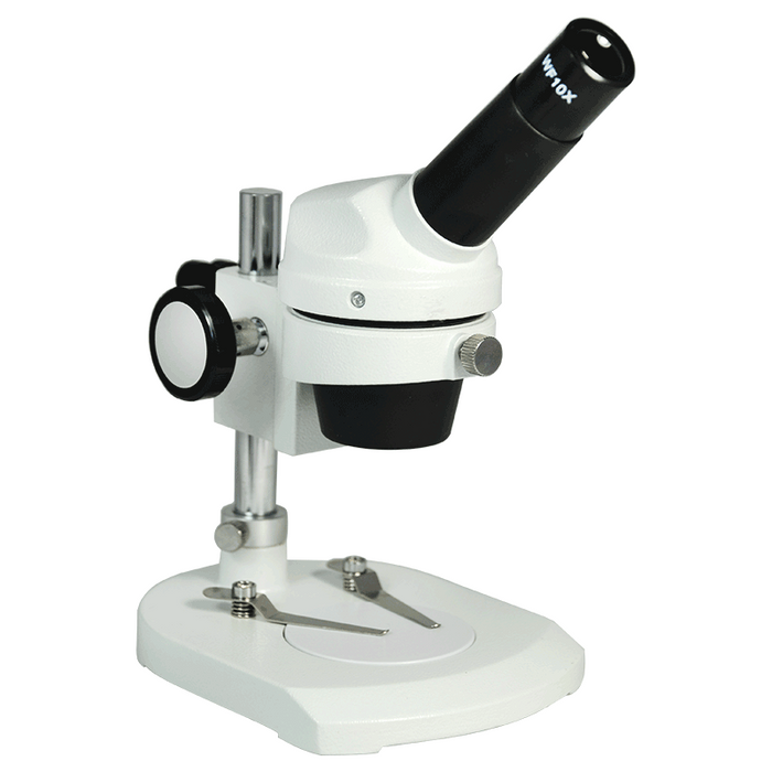 20X Widefield Stereo Microscope, Monocular, Post Stand, FOV 9mm for Dissecting