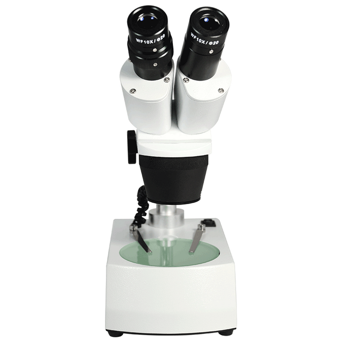 20X/40X Widefield Stereo Microscope, Binocular, Post Stand, LED Top and Bottom Light, Bright Field (Fixed Head)