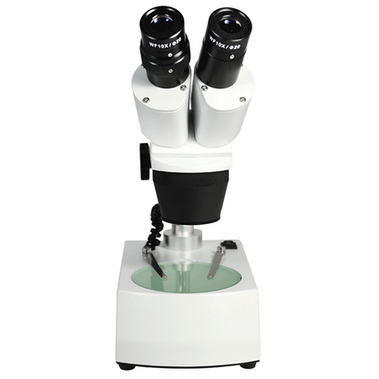 20X/40X Widefield Stereo Microscope, Binocular, Post Stand, LED Top and Bottom Light, Bright Field (Fixed Head)