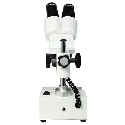 20X/40X Widefield Stereo Microscope, Binocular, Post Stand, LED Top Light (Fixed Head)