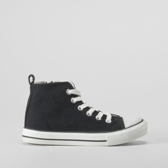 Zapatilla alta lona negra OH GIRL