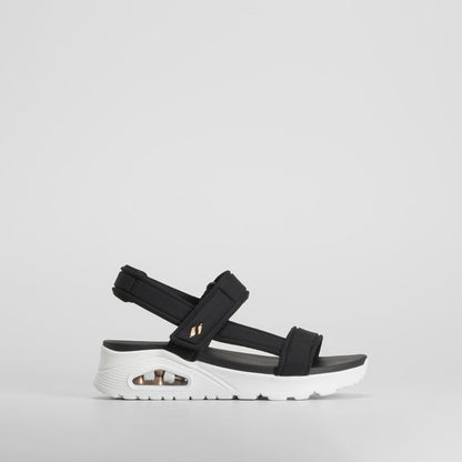 Sandalia deportiva UNO negra SKECHERS