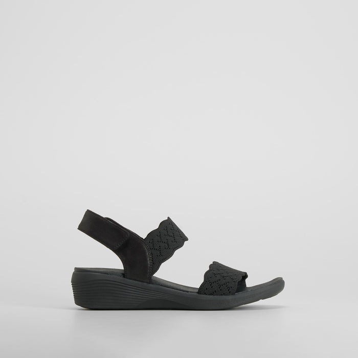 Sandalia deportiva tiras ajustables negra SKECHERS