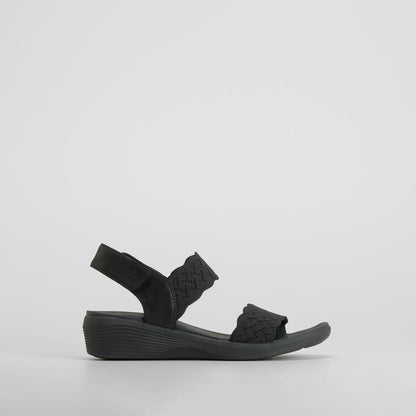 Sandalia deportiva tiras ajustables negra SKECHERS
