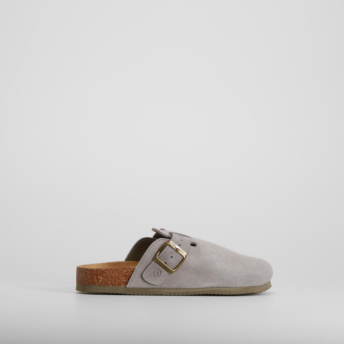 Zueco bio serraje hebilla gris SENDA ROAD